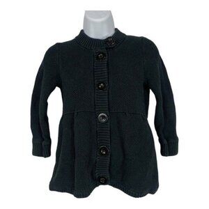 American Eagle Outfitters Womens Dark Gray Knit Button-Up Cardigan Sweater M